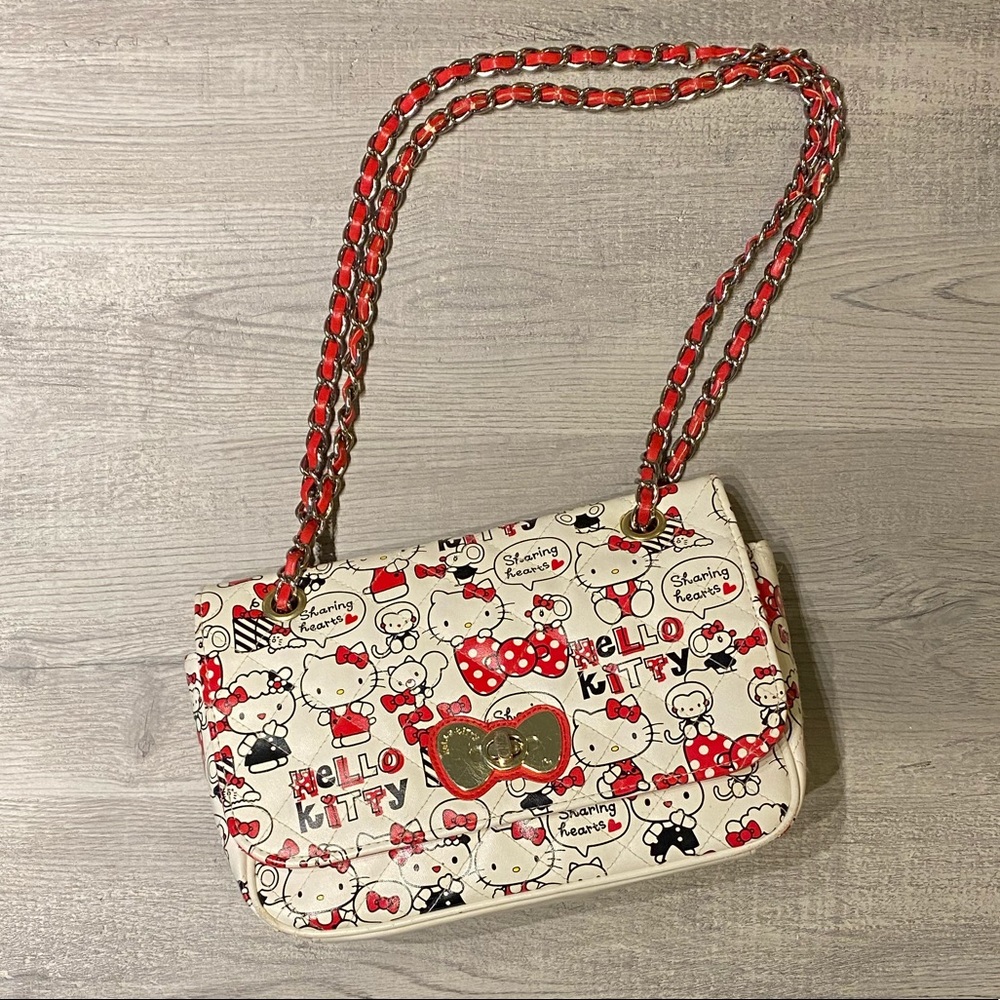 Hello Kitty Quilted Flap Bag Shoulder Bag